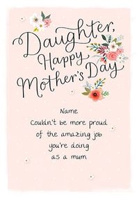 Tap to view Daughter - Happy Mother's Day Personalised Card