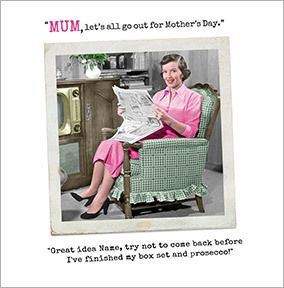 Go Out for Mother's Day Personalised Card