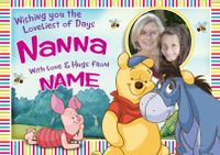 Winnie The Pooh Mother's Day Card - Love You Nanna