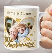 Tap to view 50th Wedding Anniversary Personalised Photo Mug