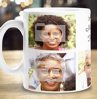 Tap to view Personalised Mug - 7 Multi Photo Upload with Text White