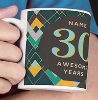 Tap to view 30 Awesome Years Male Photo Mug
