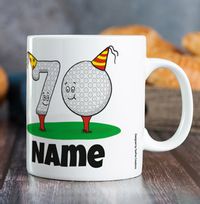 70th Birthday Personalised Golf Mug