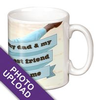 Personalised Mug - Photo Upload Blue Banner