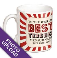 Personalised Mug - Photo Upload The World's Best Teacher