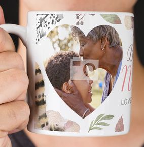Best Nan 2 Photo Personalised Mug