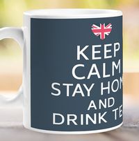 Keep Calm Stay Home and Drink Tea Personalised Mug