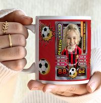 Football Trading Card Personalised Mug - Red