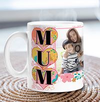 Mum Floral Double Photo Mug