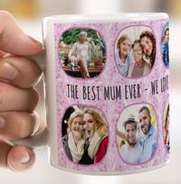Best Mum Ever Multi Photo Personalised Mug