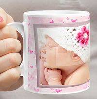 Tap to view Personalised Mug - Button Nose Baby Girl Photo Upload