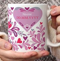 Tap to view Personalised Mug - Heart Photo Upload Baby Girl