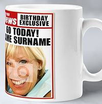 60th Birthday - Newspaper Spoof Mug for Her