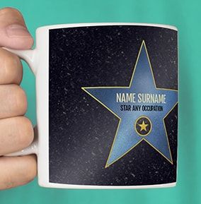Blue Star Occupation Personalised Mug