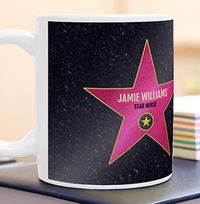 Pink Star Occupation Personalised Mug