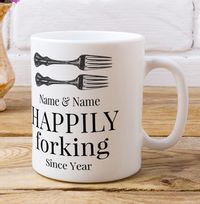 Happily Forking Personalised Mug