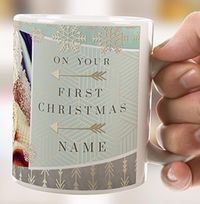 Tap to view Baby Boy First Christmas Photo Mug