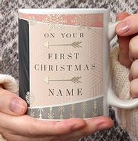 Tap to view Baby Girl First Christmas Photo Mug