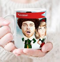 Elf Couple's Christmas Mug - Photo Upload
