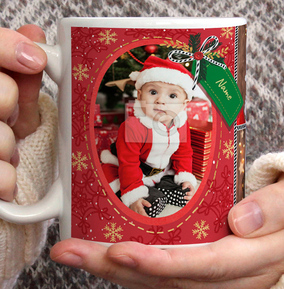 Merry Christmas Photo Upload Mug