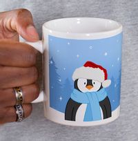 Penguin Christmas Personalised Mug