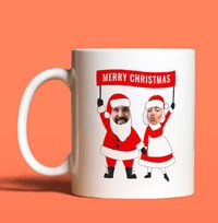 Tap to view Mr & Mrs Claus Photo Faces Mug