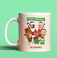 Tap to view Claus Family, Dog & Elves Photo Faces Mug