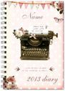 Peony Teacup Typewriter 2013 Diary