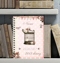 Peony Teacup Birdcage 2013 Diary