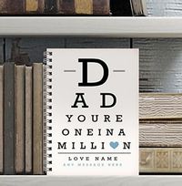 Dad One in a Million Personalised Notebook