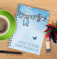 Washing Line Baby Boy Notebook