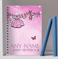 Washing Line Baby Girl Notebook