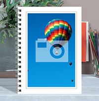 White Portrait Border Non Personalised Notebook