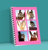 6x Photo No Text Pink Notebook