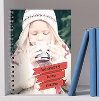 Be Merry Personalised Photo Notebook