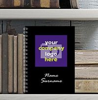 Tap to view Company Logo Black Personalised Notebook