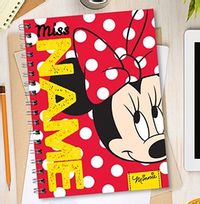 Tap to view Minnie Mouse Personalised Notebook, Red & White