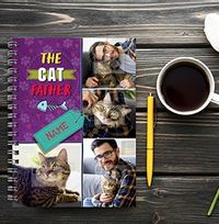 Cat Father Photo Collage Notebook