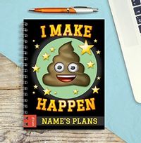 Emoji Personalised Notebook - I Make Poo Happen