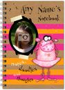 Hairy Scary Girl Photo Notebook Old
