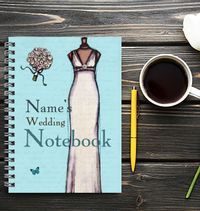 Ink Outfits Blue Wedding Notebook