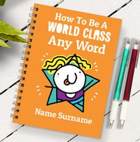 How to be World Class Personalised Cartoon Notebook
