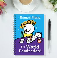 Plans for World Domination Personalised Notebook