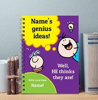 Genius Ideas Personalised Notebook, Cartoon