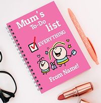 Pink Mum's to do List Personalised Notebook