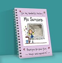 Tap to view Thank You Teacher Personalised Notebook, Juicy Lucy