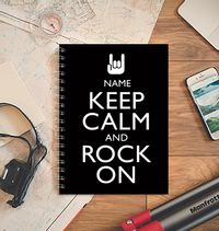 Keep Calm Rock On Notebook