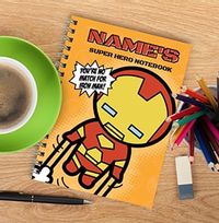 Personalised Mini Iron Man Notebook - Marvel Kawaii