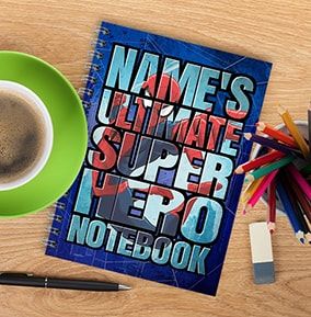Personalised Spiderman Notebook - Ultimate Super Hero