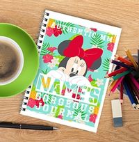 Minnie Mouse Gorgeous Personalised Notebook, Floral